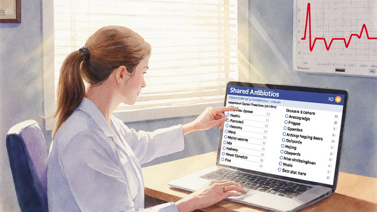 Medico discute con paziente, evidenziando rischi QT e alternative antibiotiche.