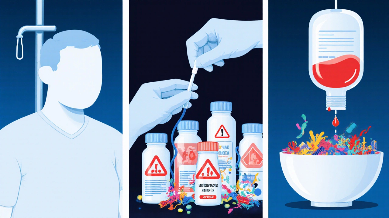 Rischi di candidemia mostrati: paziente chemioterapico, rimozione di catetere e antibiotici ad ampio spettro.
