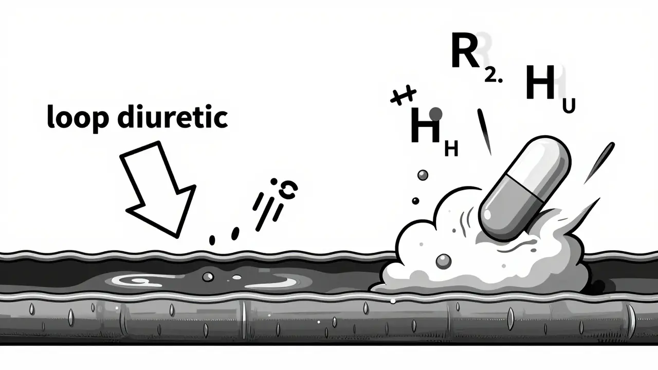 Icone elettrolitiche in bilancio tra diuretici che abbassano o alzano il potassio.