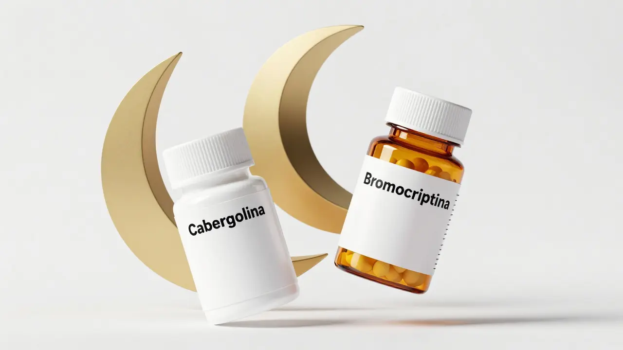 Due farmaci in forma geometrica con simboli di ripristino del ciclo mestruale in stile Bauhaus.