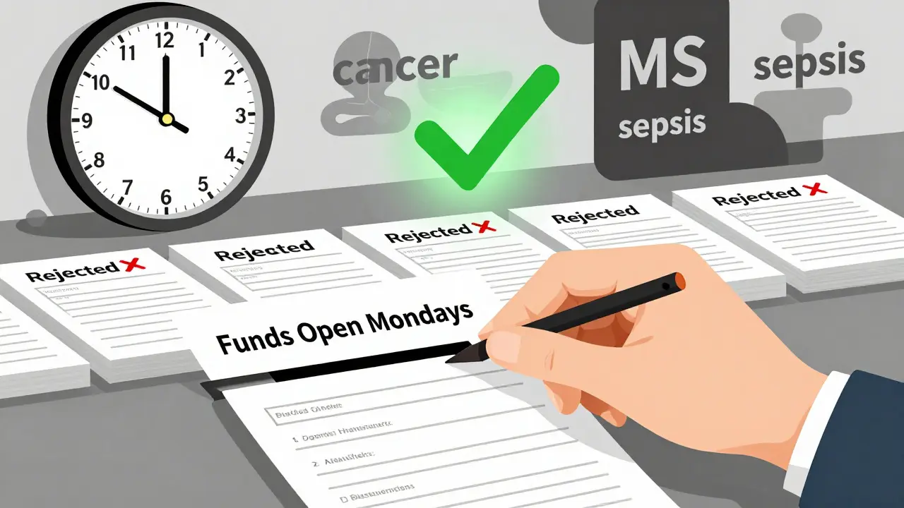 Mano che invia una domanda attraverso uno slot con orologio che indica l'inizio della settimana.