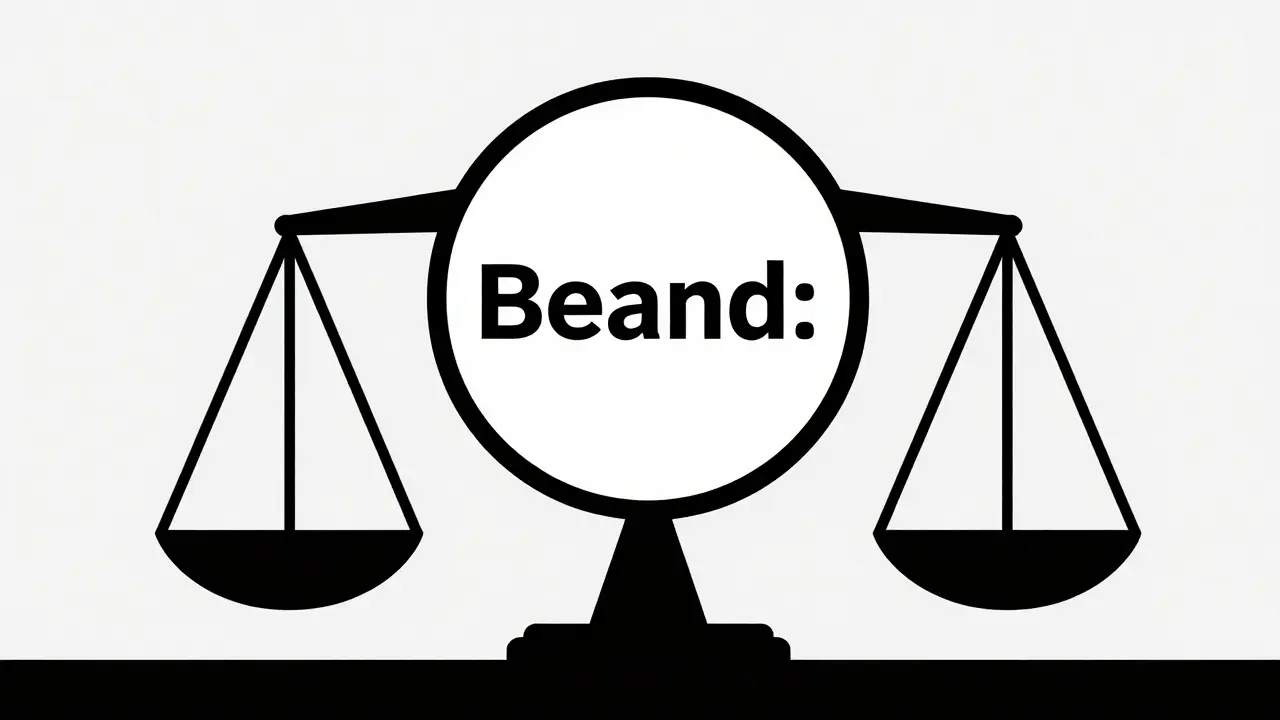 Bilancia astratta in stile Bauhaus che confronta farmaci di marca e generici.